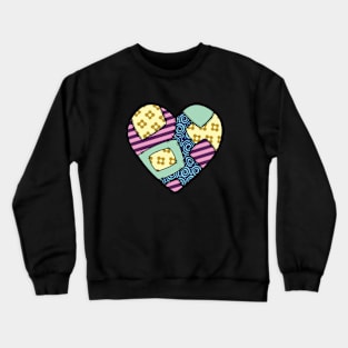 patchwork heart Crewneck Sweatshirt